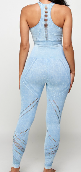 Seamless Two Piece Yoga mineral washed active set