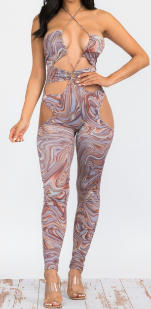 Cutout Swirl Jumpsuit