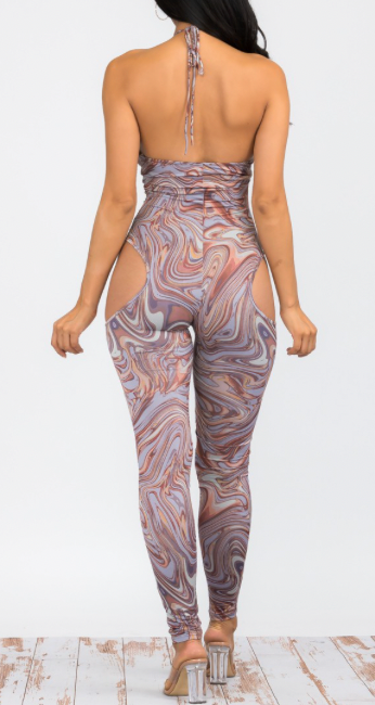 Cutout Swirl Jumpsuit